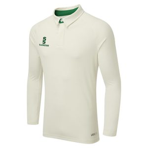 Surridge Sport Cricket Shirt Long Sleeve Green